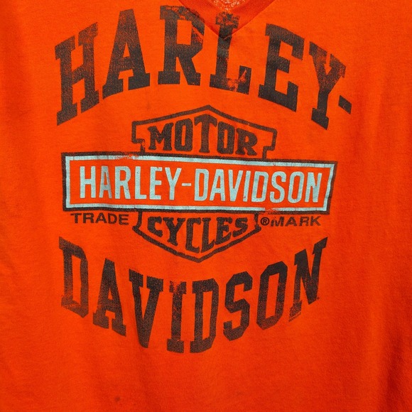 Harley Davidson Graphic T Shirt Womens Medium Motorcycle Horny Toad Biker Red - Picture 4 of 11